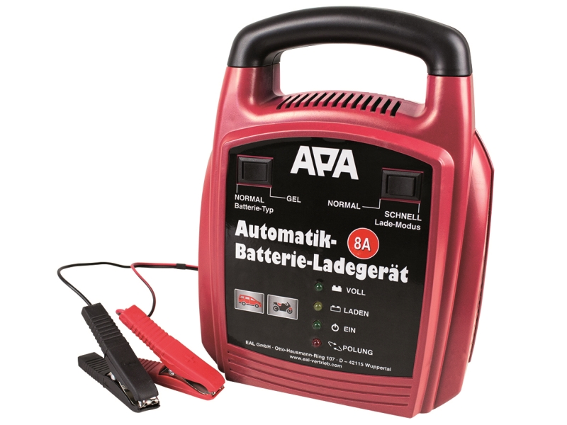 Chargeur de batterie automatique 12 V - 8 ampères APA