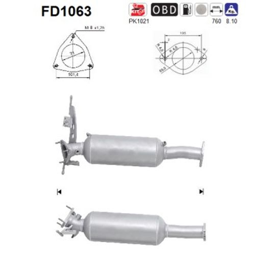 Produktbild für Ruß-/Partikelfilter, Abgasanlage