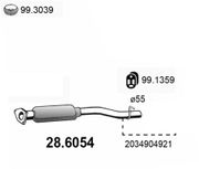 Mittelschalldämpfer MERCEDES-BENZ C-KLASSE