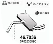 Endschalldämpfer SEAT ALTEA