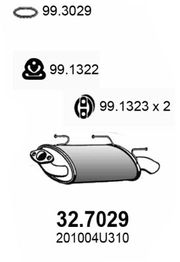 Endschalldämpfer NISSAN ALMERA TINO