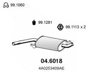 Mittelschalldämpfer AUDI 100