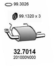 Endschalldämpfer NISSAN ALMERA