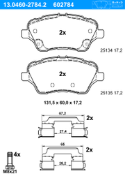 Bremsbelagsatz, Scheibenbremse FORD COURIER