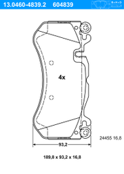 Bremsbelagsatz, Scheibenbremse MERCEDES-BENZ GL-KLASSE