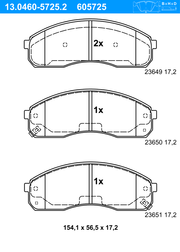 Bremsbelagsatz, Scheibenbremse KIA CARNIVAL