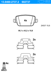 Bremsbelagsatz, Scheibenbremse LAND ROVER FREELANDER 2