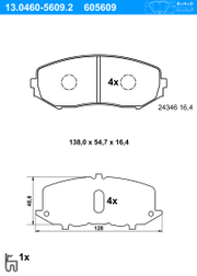 Bremsbelagsatz, Scheibenbremse SUZUKI GRAND VITARA