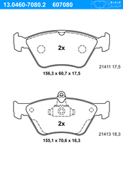 Bremsbelagsatz, Scheibenbremse OPEL OMEGA