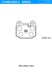 Bremsbelagsatz, Scheibenbremse BMW 3