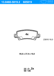 Bremsbelagsatz, Scheibenbremse TOYOTA COROLLA