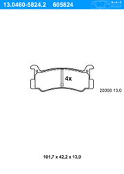 Bremsbelagsatz, Scheibenbremse MAZDA MX-3