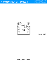 Bremsbelagsatz, Scheibenbremse BMW