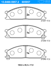 Bremsbelagsatz, Scheibenbremse NISSAN PATHFINDER