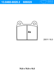 Bremsbelagsatz, Scheibenbremse VW TRANSPORTER