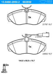 Bremsbelagsatz, Scheibenbremse CITROËN JUMPER