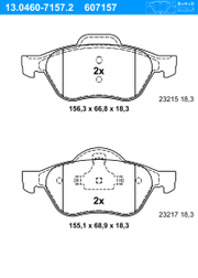 Bremsbelagsatz, Scheibenbremse RENAULT LAGUNA