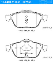 Bremsbelagsatz, Scheibenbremse RENAULT SCÉNIC