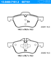 Bremsbelagsatz, Scheibenbremse MINI