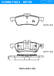 Bremsbelagsatz, Scheibenbremse MINI