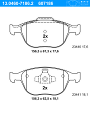 Bremsbelagsatz, Scheibenbremse FORD TOURNEO CONNECT