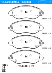 Bremsbelagsatz, Scheibenbremse FORD TRANSIT