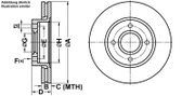 Bremsscheibe FORD ESCORT