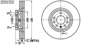 Bremsscheibe FIAT CROMA