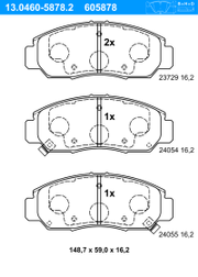 Bremsbelagsatz, Scheibenbremse HONDA STREAM