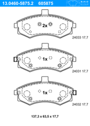 Bremsbelagsatz, Scheibenbremse HYUNDAI MATRIX