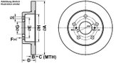 Bremsscheibe TOYOTA AURIS