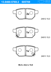 Bremsbelagsatz, Scheibenbremse TOYOTA YARIS VERSO