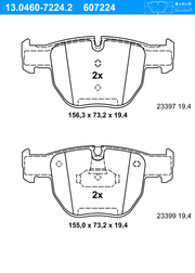 Bremsbelagsatz, Scheibenbremse LAND ROVER RANGE ROVER
