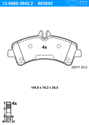 Bremsbelagsatz, Scheibenbremse VW CRAFTER 30-35