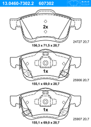 Bremsbelagsatz, Scheibenbremse FIAT 500L