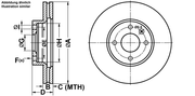 Bremsscheibe CHEVROLET AVEO
