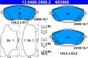Bremsbelagsatz, Scheibenbremse TOYOTA AURIS