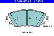 Bremsbelagsatz, Scheibenbremse TOYOTA CAMRY
