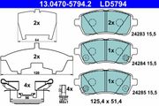 Bremsbelagsatz, Scheibenbremse ATE Ceramic DAIHATSU MATERIA