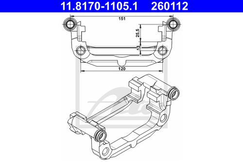 Produktbild für Halter, Bremssattel