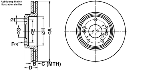 Produktbild für Bremsscheibe PowerDisc