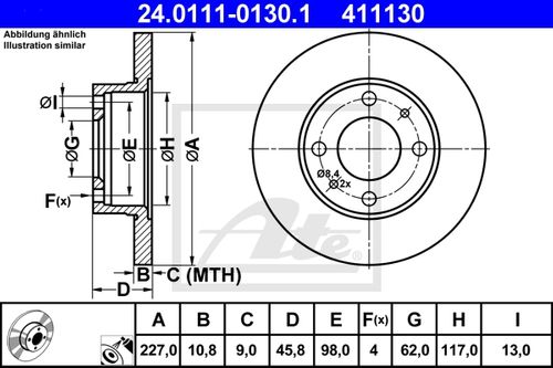 Produktbild für Bremsscheibe