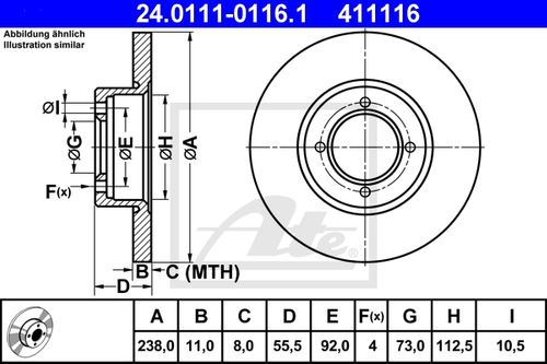 Produktbild für Bremsscheibe