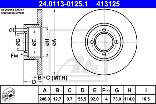 Produktbild für Bremsscheibe