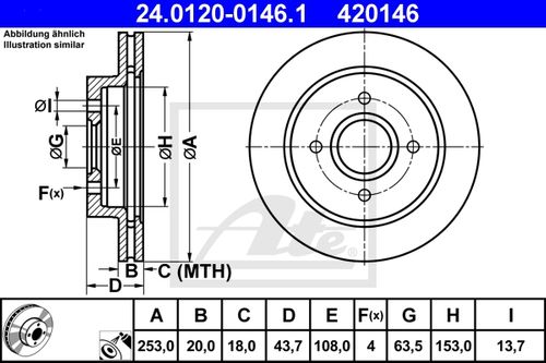 Produktbild für Bremsscheibe