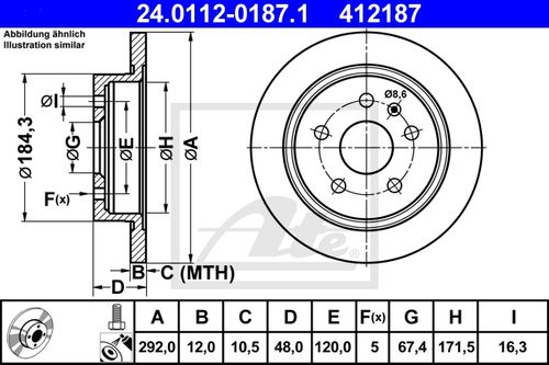 Produktbild für Bremsscheibe