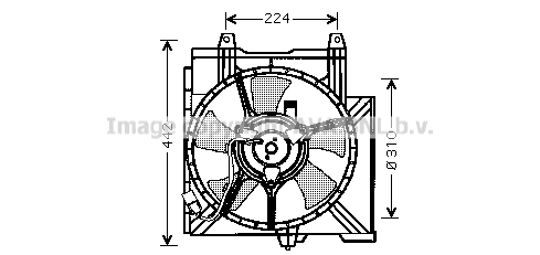Ventilateur, refroidissement du moteur AVA QUALITY COOLING, par ex. pour Nissan
