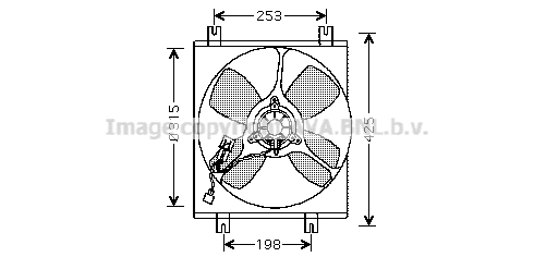 Ventilateur, refroidissement du moteur AVA QUALITY COOLING, par ex. pour Mitsubishi