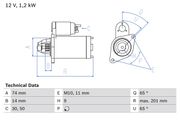 Starter TOYOTA AURIS