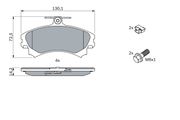 Bremsbelagsatz, Scheibenbremse MITSUBISHI SPACE STAR